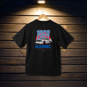 Vintage "1969 ICONIC" T-shirt - Classic Car Retro Design for Automotive Legends