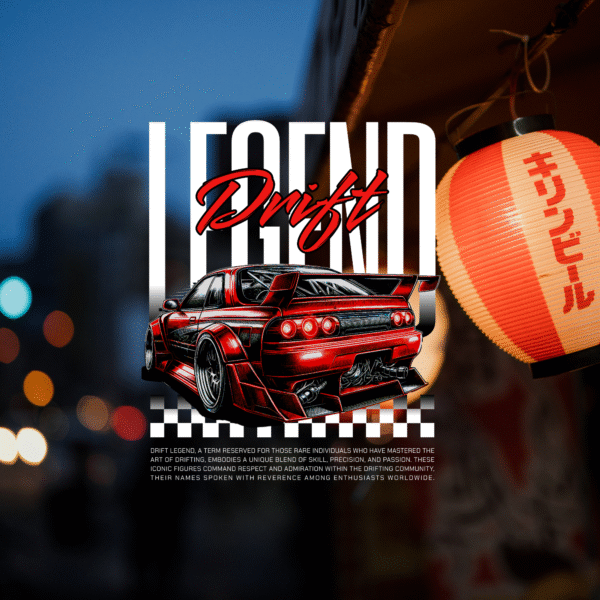 Drift Legend | Retro Japanese Drift Car T-Shirt - Image 5